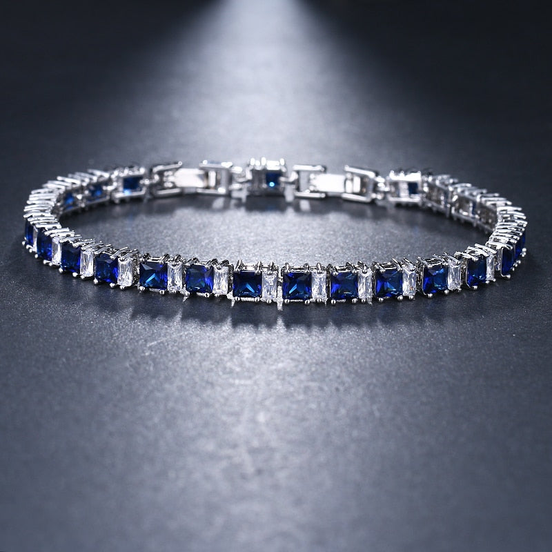 Bracelet Tennis Zircon EMMAYA - Bleu Clair Femme