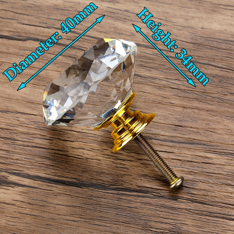 Poignées Cristal Diamant KAK - Meuble et Placard