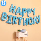 1st Happy Birthday Blue Silver Balloons Foil Number Balloons Banner First Baby Boy Party Decorations My 1 One Year Supplies