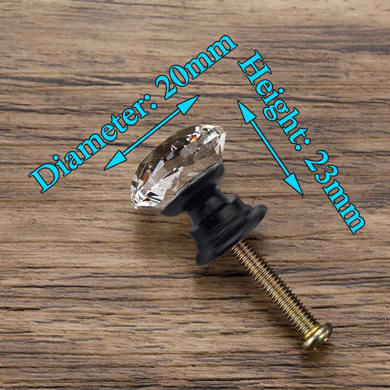 Poignées Cristal Diamant KAK - Meuble et Placard