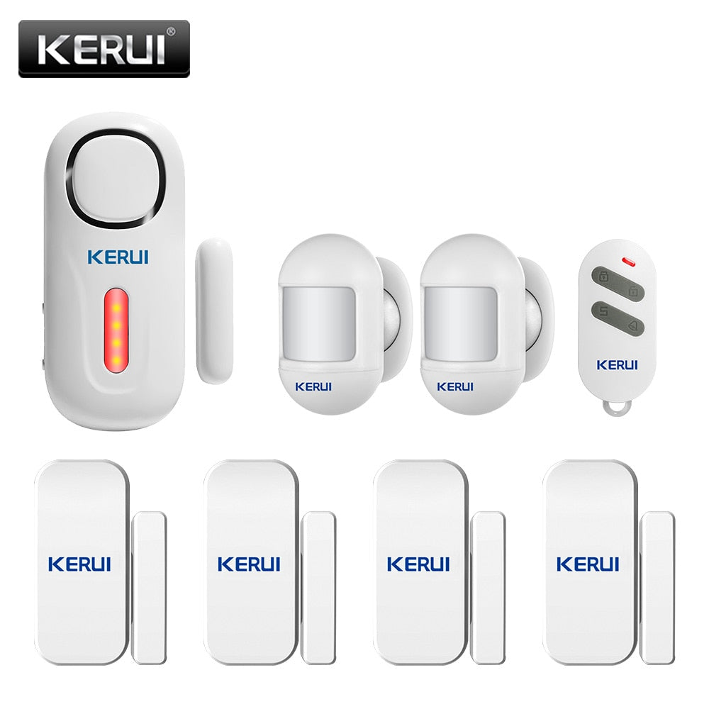 KERUI Wireless Independent Door Magnetic Alarm System 120dB Door Security Alarm Window Door Opening Sensors with Remote Control