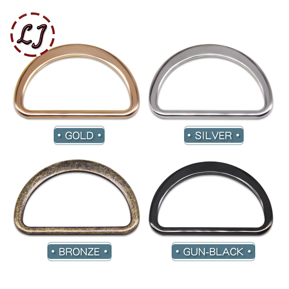 20pcs/lot 15mm/20mm/25mm/30mm/40mm silver black bronze gold  type D ring Connection alloy metal shoes bags Buckles DIY Accessory