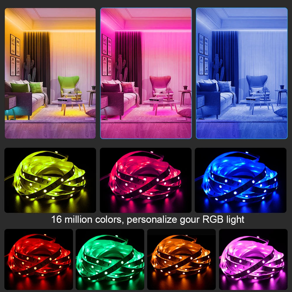 Ruban LED RGB 5050 synchronisation musique avec micro intégré