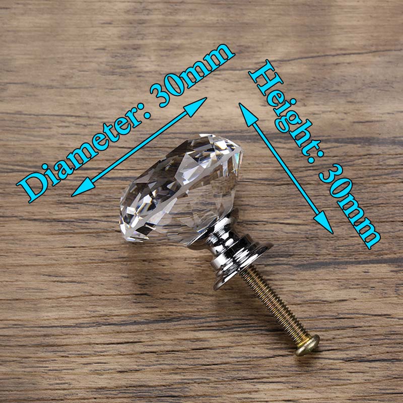Poignées Cristal Diamant KAK - Meuble et Placard
