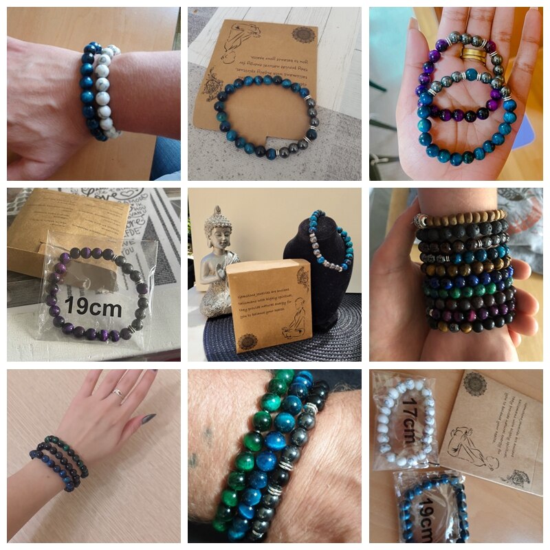 Bracelet Hématite Œil de Tigre - Pierre Naturelle Couple