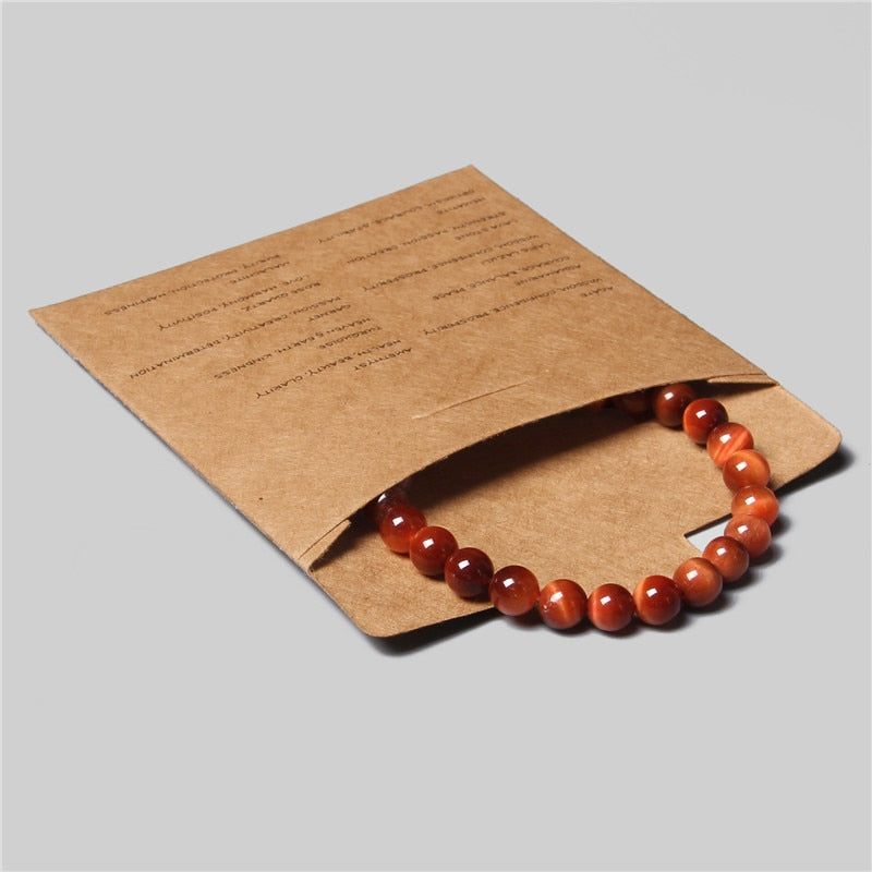 Bracelet Hématite Œil de Tigre - Pierre Naturelle Couple