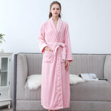 Plus Size 3XL Men Robe Winter Flannel Soft Kimono Gown Lovers Ultra Large Long Bathrobe Nightwear Thick Warm Women Sleepwear