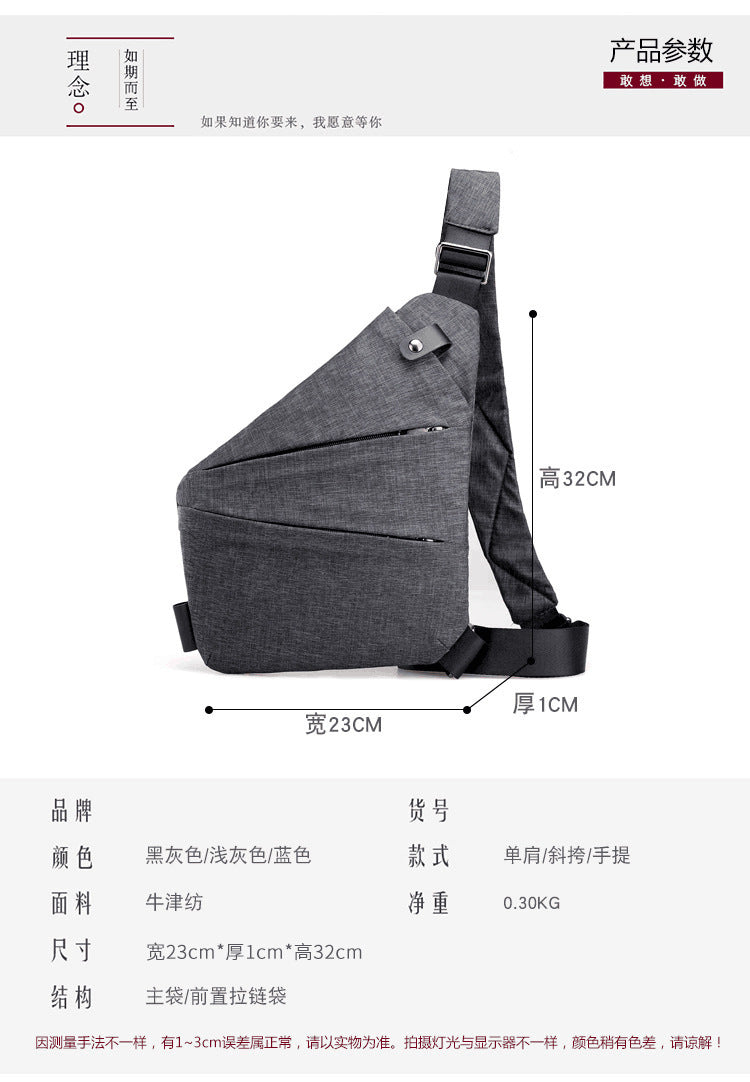 Sac Bandoulière Homme Nylon – Grande Capacité, Léger