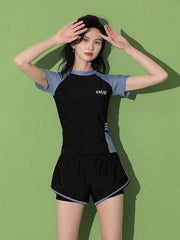 Women's Swimsuit Summer Split Casual Sports Super Fairy Ins Student Conservative Slimming Look Belly-Covering Swimming Pool Swimming Equipment