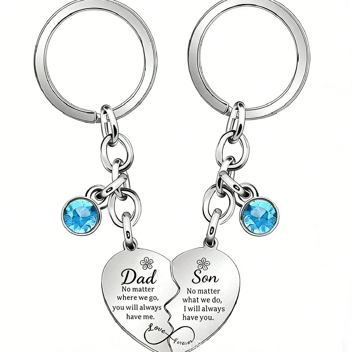 Porte-Clés Fête des Mères Gravé - Fleur Or Rose Pendentif