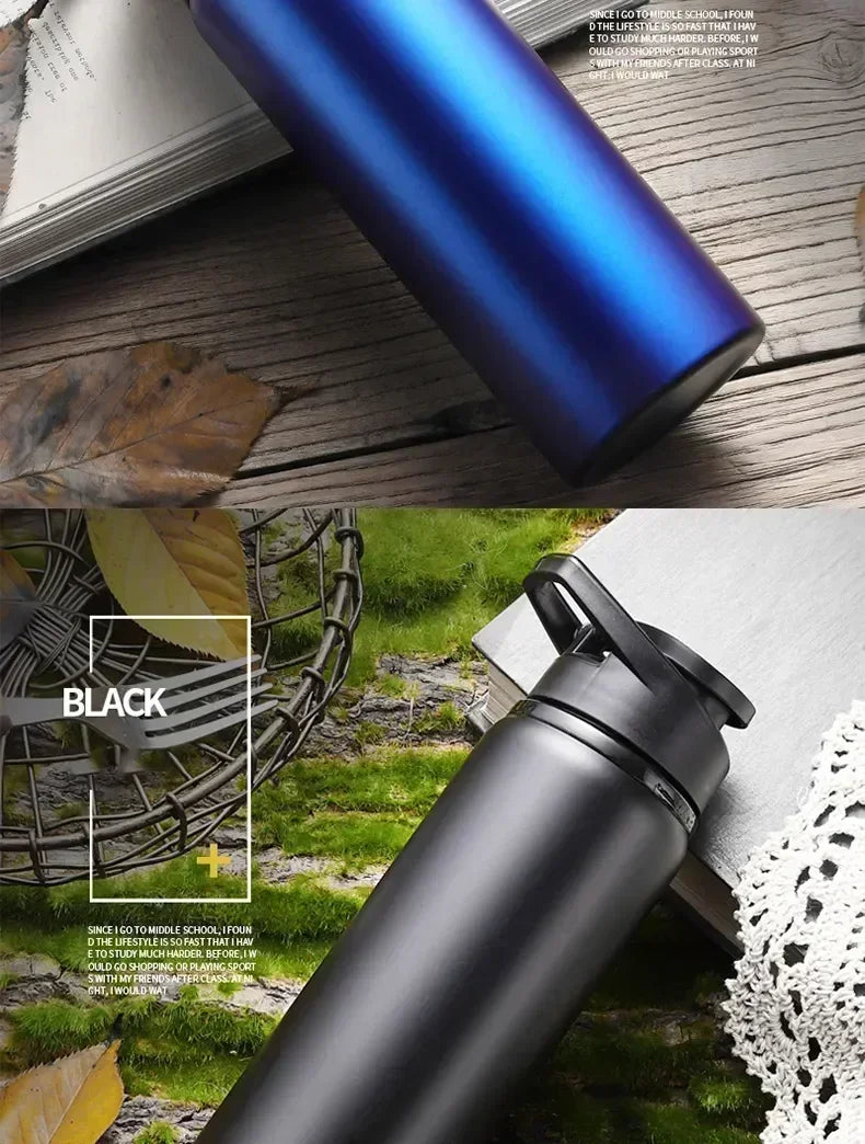 1-15 pièces Portable en acier inoxydable vélo bouteille d'eau droite boire en plein air sport voyage bouilloire bouteille d'eau en métal