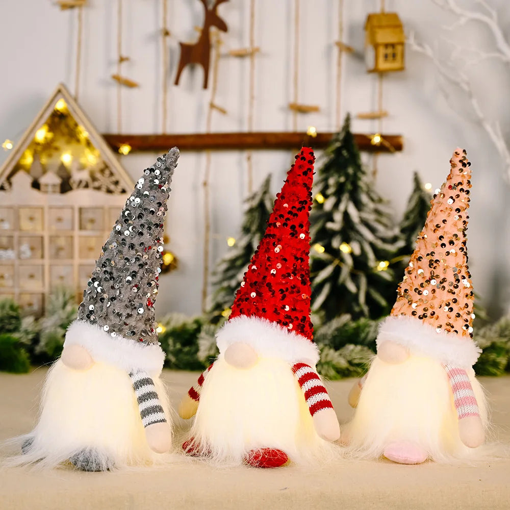 Figurine Lutin de Noël 30cm LED - Décoration Maison