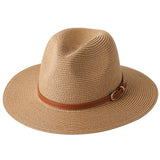 56-58-59-60CM New Natural Panama Soft Shaped Straw Hat Summer Women/Men Wide Brim Beach Sun Cap UV Protection Fedora Hat