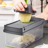 12 in 1 Multifunctional Vegetable Slicer Cutter Shredders Slicer With Basket Fruit Potato Chopper Carrot Grater