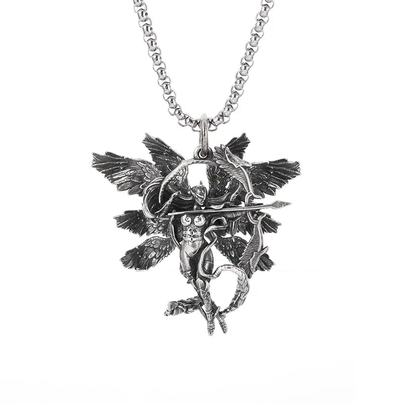 Collier Pendentif Faux de la Mort - Bijou Gothique Enfer