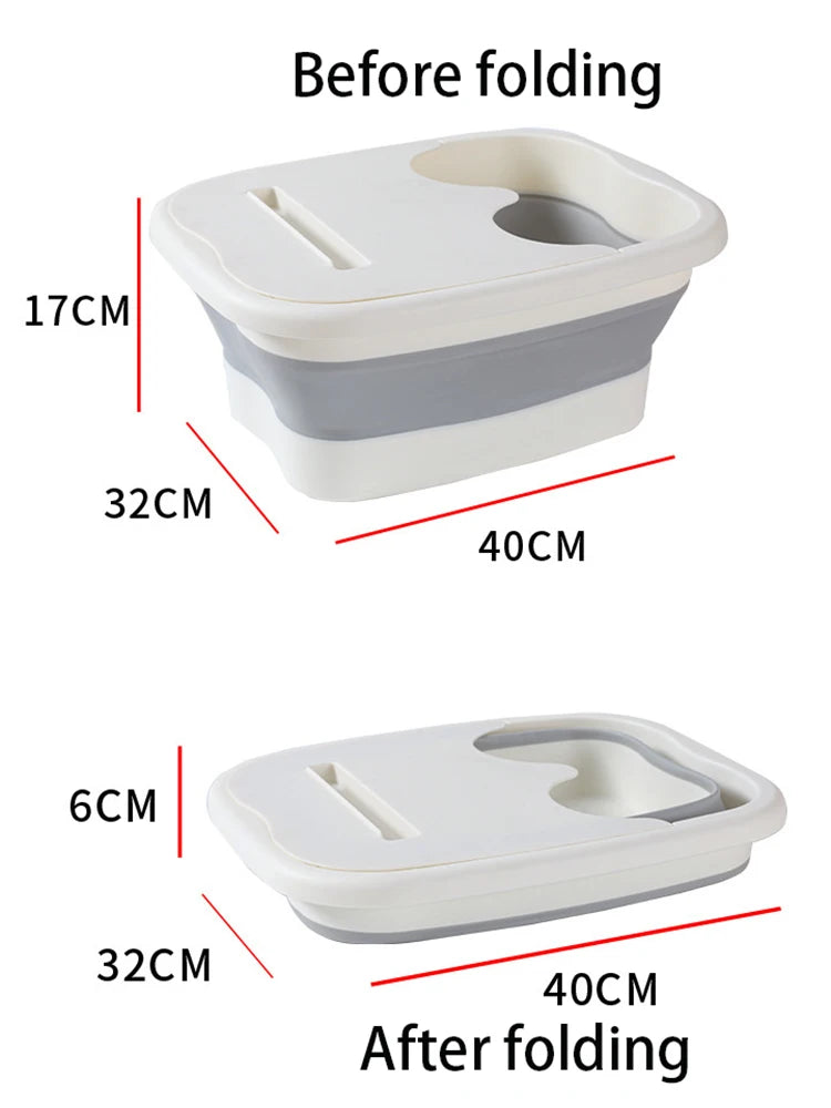 Bain de Pieds Pliable pour Énergie, Bassin Pliant E27, Spa, Sauna Domestique, Baignoire de Pédicure