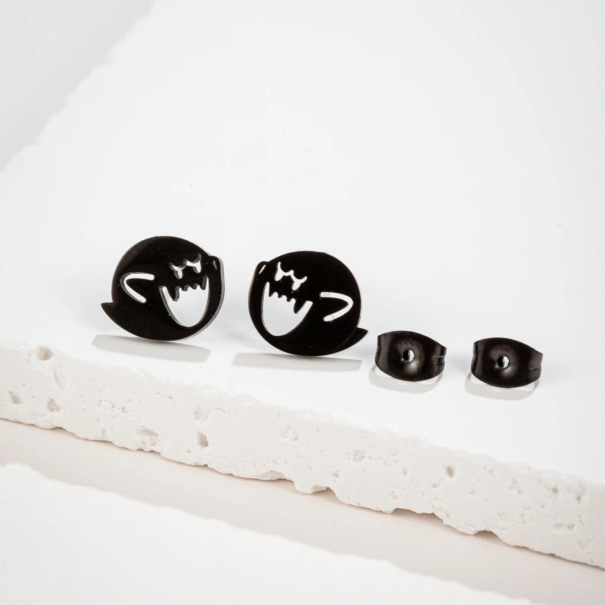 Boucles d'Oreilles Fantôme Acier - Mignonnes Halloween