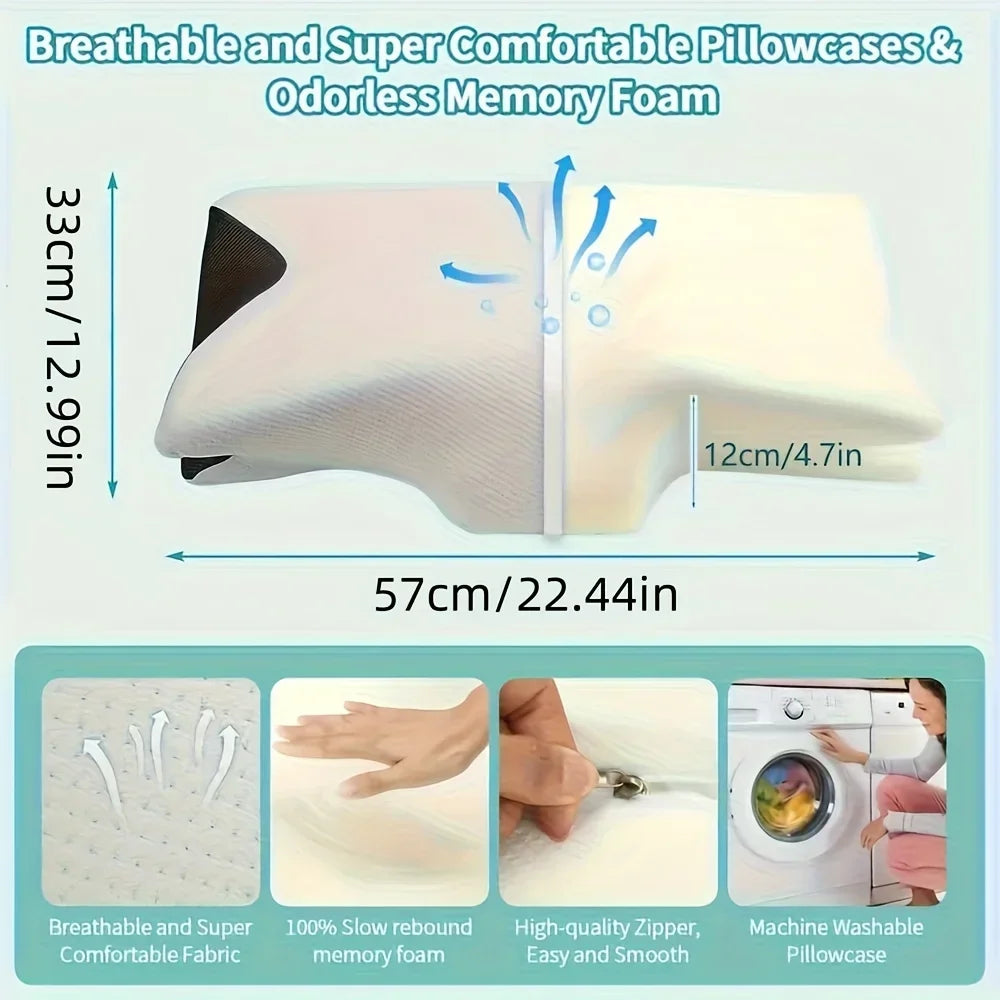 Oreiller cervical ergonomique profilé – Soutien des épaules
