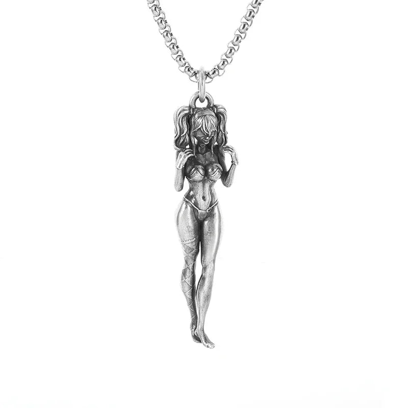 Collier Pendentif Faux de la Mort - Bijou Gothique Enfer