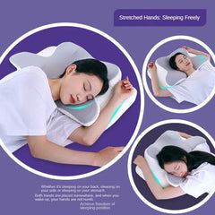 Oreiller cervical en mousse à mémoire de forme, oreiller orthopédique ergonomique, soutien du cou, Contour pour les dormeurs latéraux du dos et du ventre