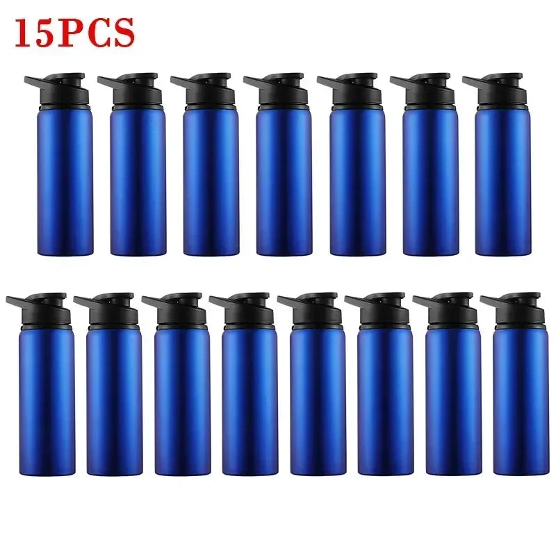 1-15 pièces Portable en acier inoxydable vélo bouteille d'eau droite boire en plein air sport voyage bouilloire bouteille d'eau en métal