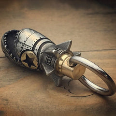 Porte-clés de voiture en alliage de bouteille de requin, accessoires de sac, porte-clés à breloques, décoration de mode, élément pendentif Portable, pendentif d'halloween