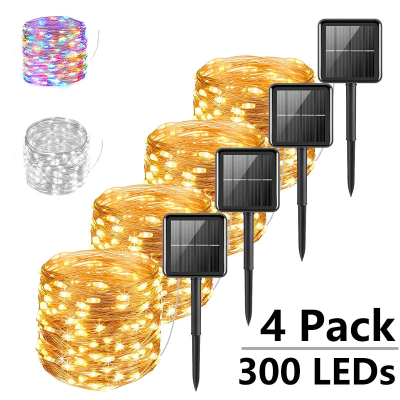 Guirlande Solaire LED 7-32m Étanche - Jardin Fête Noël