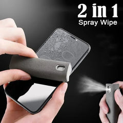 Nettoyeur d'écran en microcarence sans liquide, bouteille de pulvérisation pour téléphone portable, tablette, ordinateur portable, écran d'affichage, livres, presse à essuyer