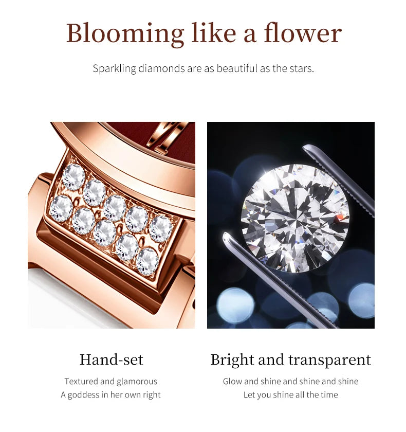 Montre Céramique OLEVS Femme - Bracelet Élégant Luxe