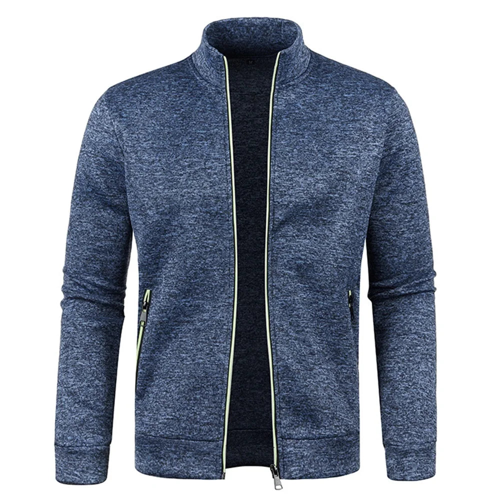 Veste zippée homme à col montant – Tailles M à 4XL