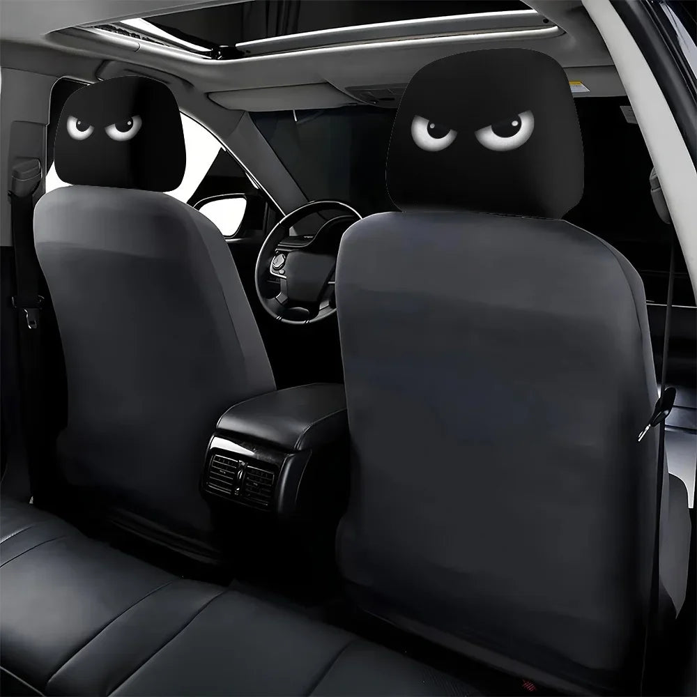 Housse Appui-Tête Voiture Yeux Rigolos - Lot 2 Halloween Noël