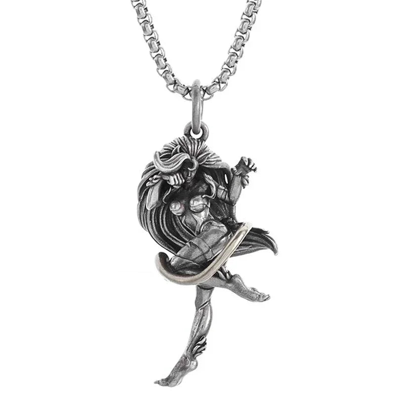 Collier Pendentif Faux de la Mort - Bijou Gothique Enfer