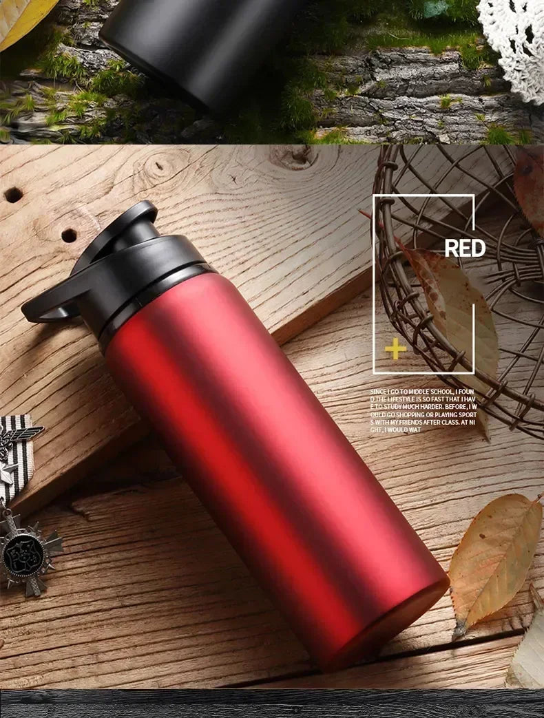 1-15 pièces Portable en acier inoxydable vélo bouteille d'eau droite boire en plein air sport voyage bouilloire bouteille d'eau en métal
