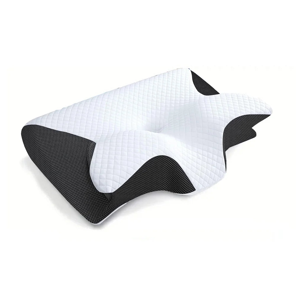 Oreiller cervical à mémoire de forme papillon, oreiller de sommeil confortable en mousse à mémoire de forme à rebond lent, oreiller orthopédique pour lit de Massage du cou