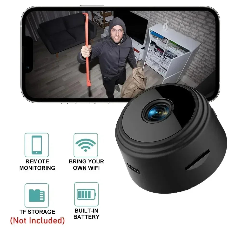 Mini Caméra Surveillance WiFi OnePlus A9 - Full HD 1080p