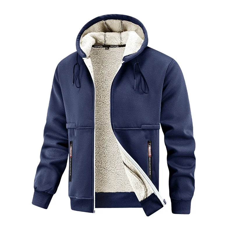 Veste homme en polaire d’agneau – Chaude et confortable