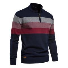 AIOPESON Brand Quality Cotton Sweater for Men Half Zipper Pullover Autumn Winter Warm Mens Sweaters