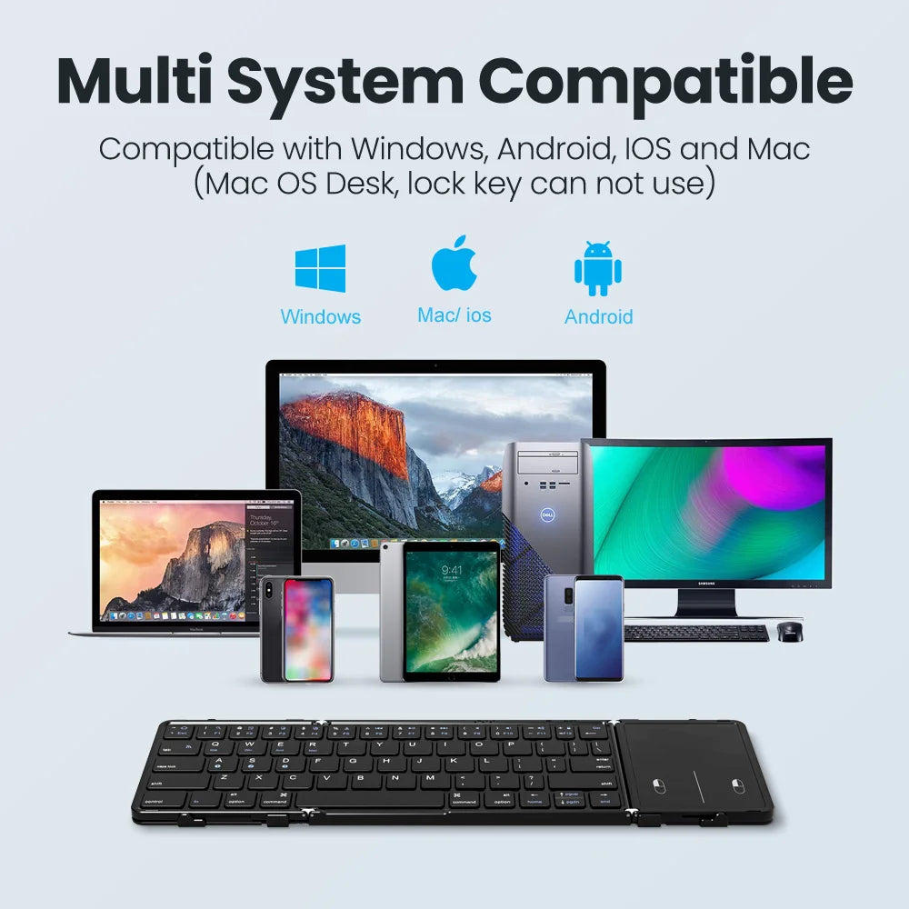 Clavier Pliable Bluetooth Rechargeable - Hébreu Coréen Russe Tablette