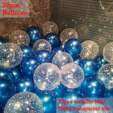 1st Happy Birthday Blue Silver Balloons Foil Number Balloons Banner First Baby Boy Party Decorations My 1 One Year Supplies