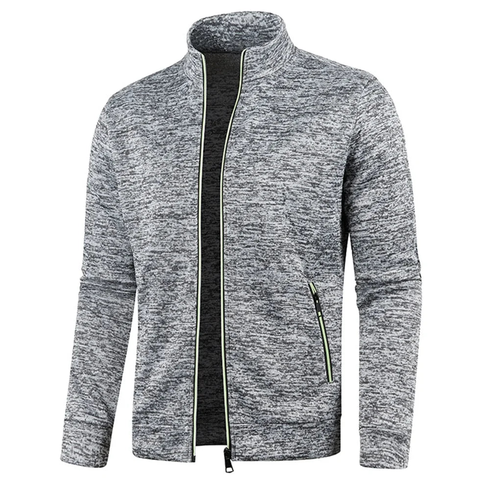 Veste zippée homme à col montant – Tailles M à 4XL