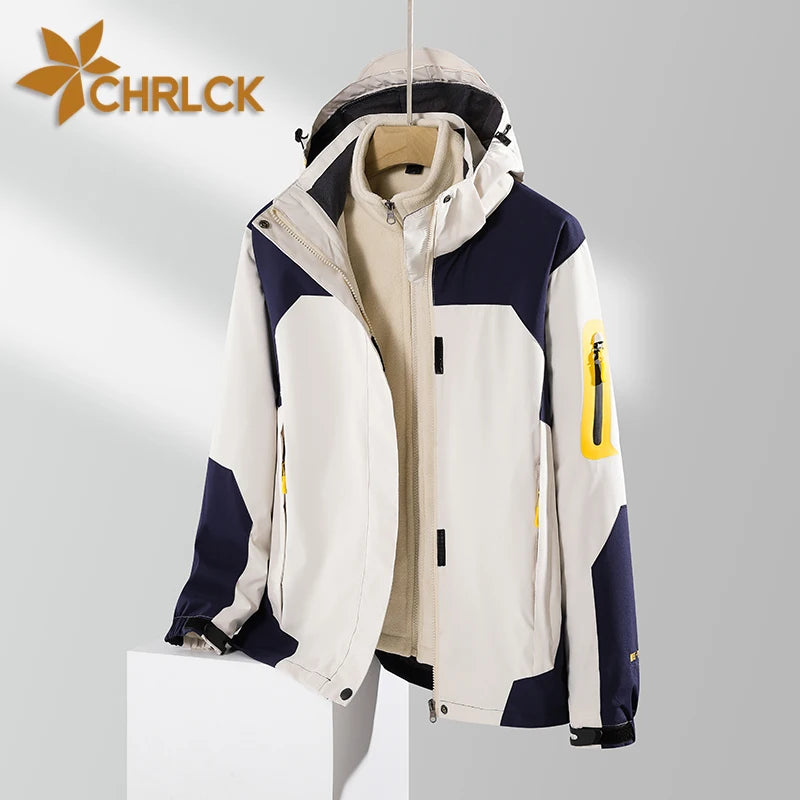 Veste de randonnée 3-en-1 CHRLCK – Imperméable et coupe-vent