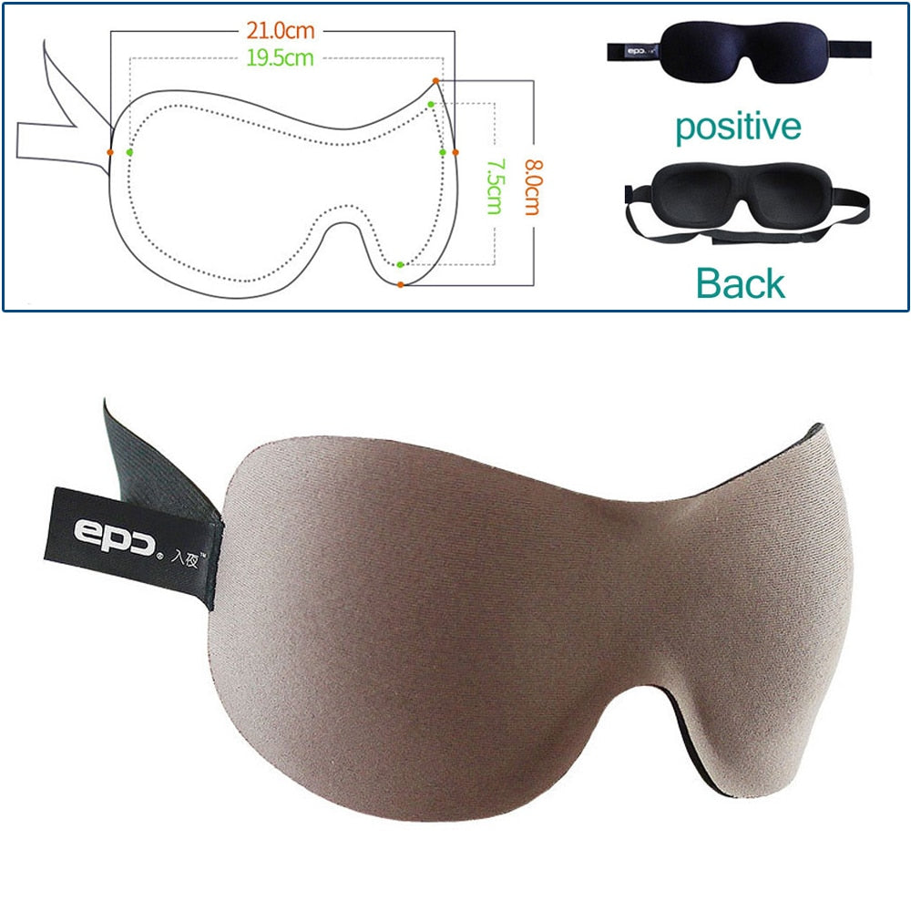 Tcare Fashion 3D Sleeping Eye Mask, Travel Sleep Eye Shade Cover Nap Eye Patch Blindfolds Blinders Create Total Darkness Unisex