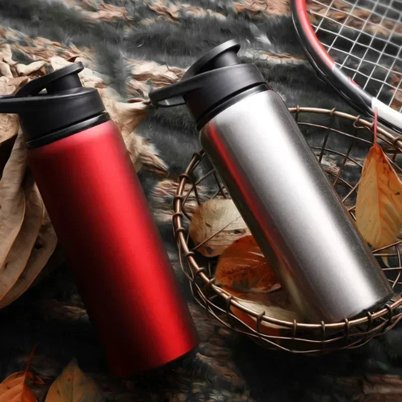 1-15 pièces Portable en acier inoxydable vélo bouteille d'eau droite boire en plein air sport voyage bouilloire bouteille d'eau en métal