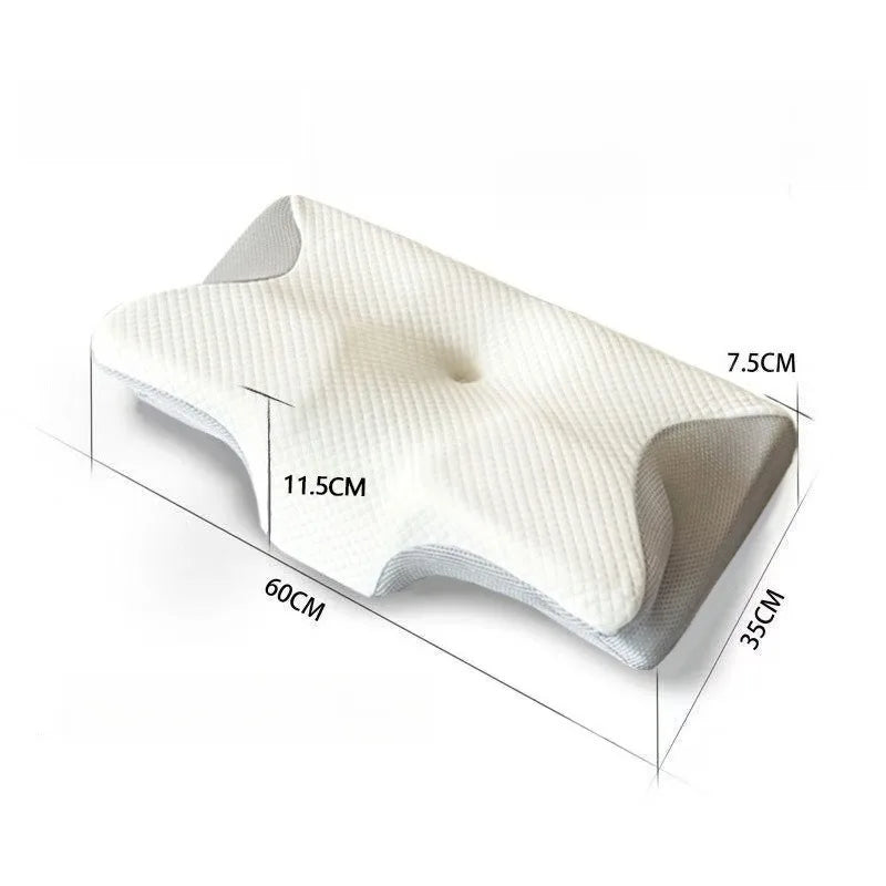 Oreiller papillon en mousse à mémoire de forme, 1 pièce, soutien du cou respirant, oreiller Cervical pour soulager le sommeil, oreiller de lit orthopédique