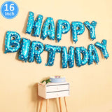 1st Happy Birthday Blue Silver Balloons Foil Number Balloons Banner First Baby Boy Party Decorations My 1 One Year Supplies