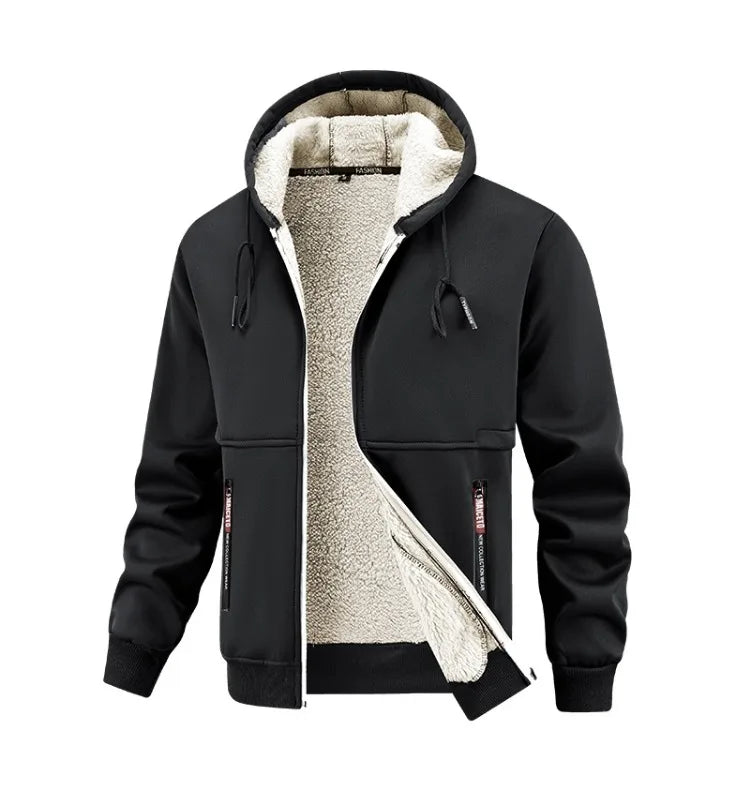 Veste homme en polaire d’agneau – Chaude et confortable