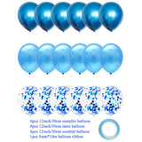 1st Happy Birthday Blue Silver Balloons Foil Number Balloons Banner First Baby Boy Party Decorations My 1 One Year Supplies