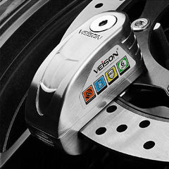 VEISON Motorcycle Alarm Lock Bike Disc Lock Warning 130DB Security Anti Theft Waterproof Brake Rotor Padlock Disc Brake Lock