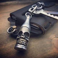 Porte-clés de voiture en alliage de bouteille de requin, accessoires de sac, porte-clés à breloques, décoration de mode, élément pendentif Portable, pendentif d'halloween