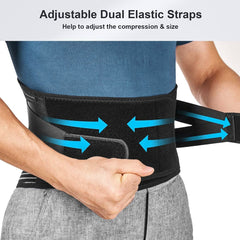 Elstiac Lumbar Back Belt Waist Support Trainer Adjustable Lumbar Pad with 6 Stays Abdominal Binder Fitness Gym Belts Women Men